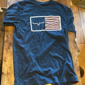 Small Kimes Ranch American flag shirt